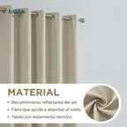 Set Cortinas Black Out Beige 140x220