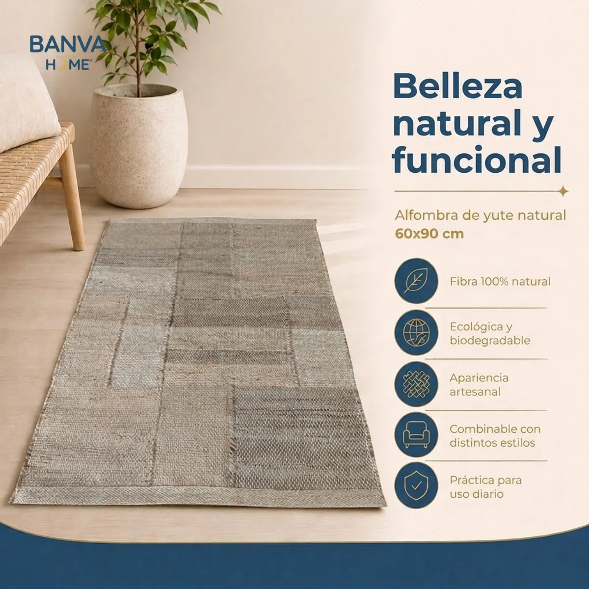 Jute Fibra Natural Katia 60x90