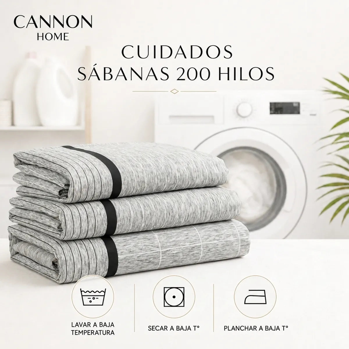 Juego Sábana Cannon 200 Hilos 2 Plazas Gris