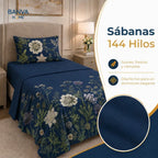 Juego Sábana Illusions 144 Hilos Liso 1.5 Plazas Helga