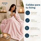 Frazada Illusions Flannel Liso 2 Plazas Rosa
