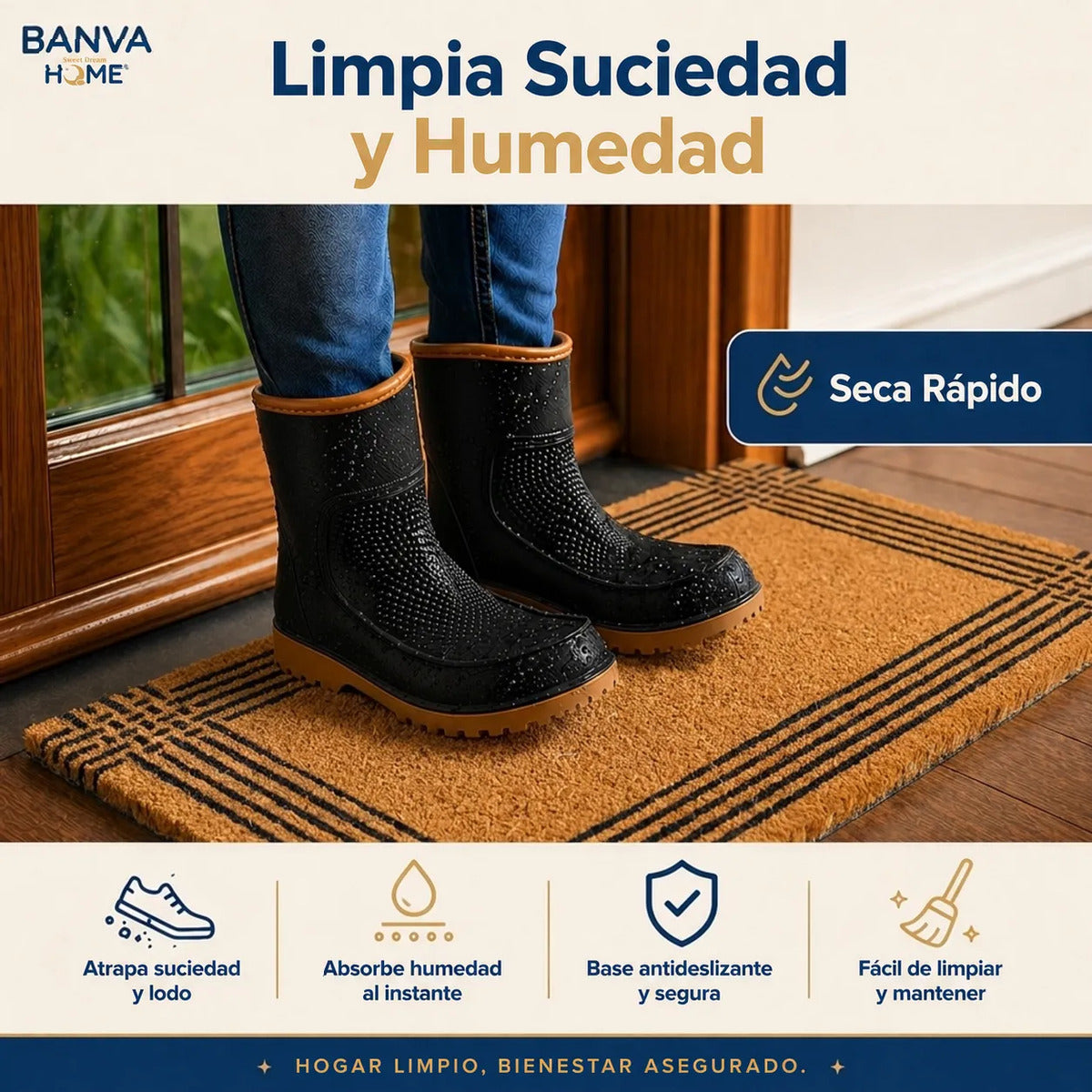 Limpiapies Coco Border 120x60