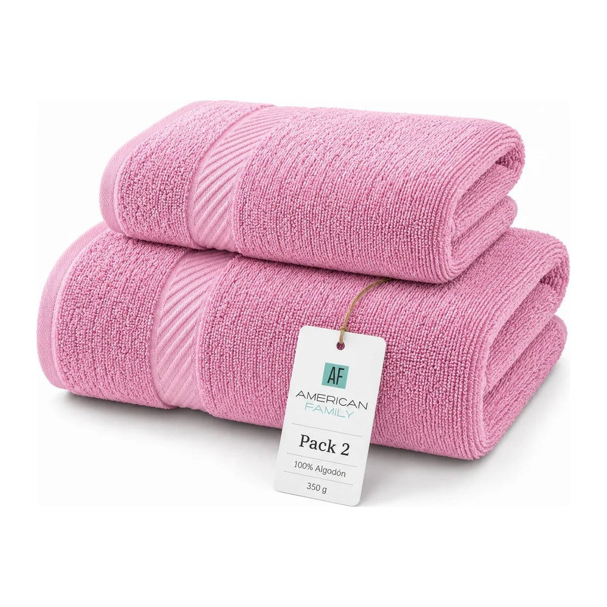 Juego Toalla American Family Rosa 350gr