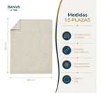 Frazada Illusions Flannel Liso 1.5 Plazas Beige