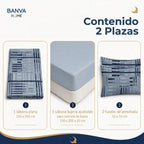 Juego Sábana Illusions 144 Hilos Liso 2 Plazas Lirio
