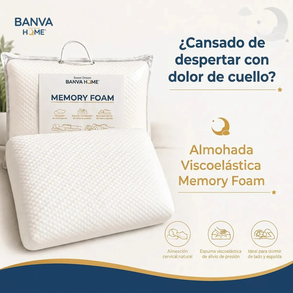 Almohada Illusions Blanco 60x40