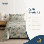 Quilt Breda 1.5 Plazas Verde