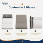 Juego Sábana Illusions 180 Hilos Bursa 2 Plazas