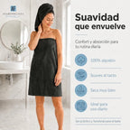 Juego 4 Toalla American Family Negro 400gr