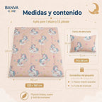 Plumón Infantil Unicornio Rosa Claro