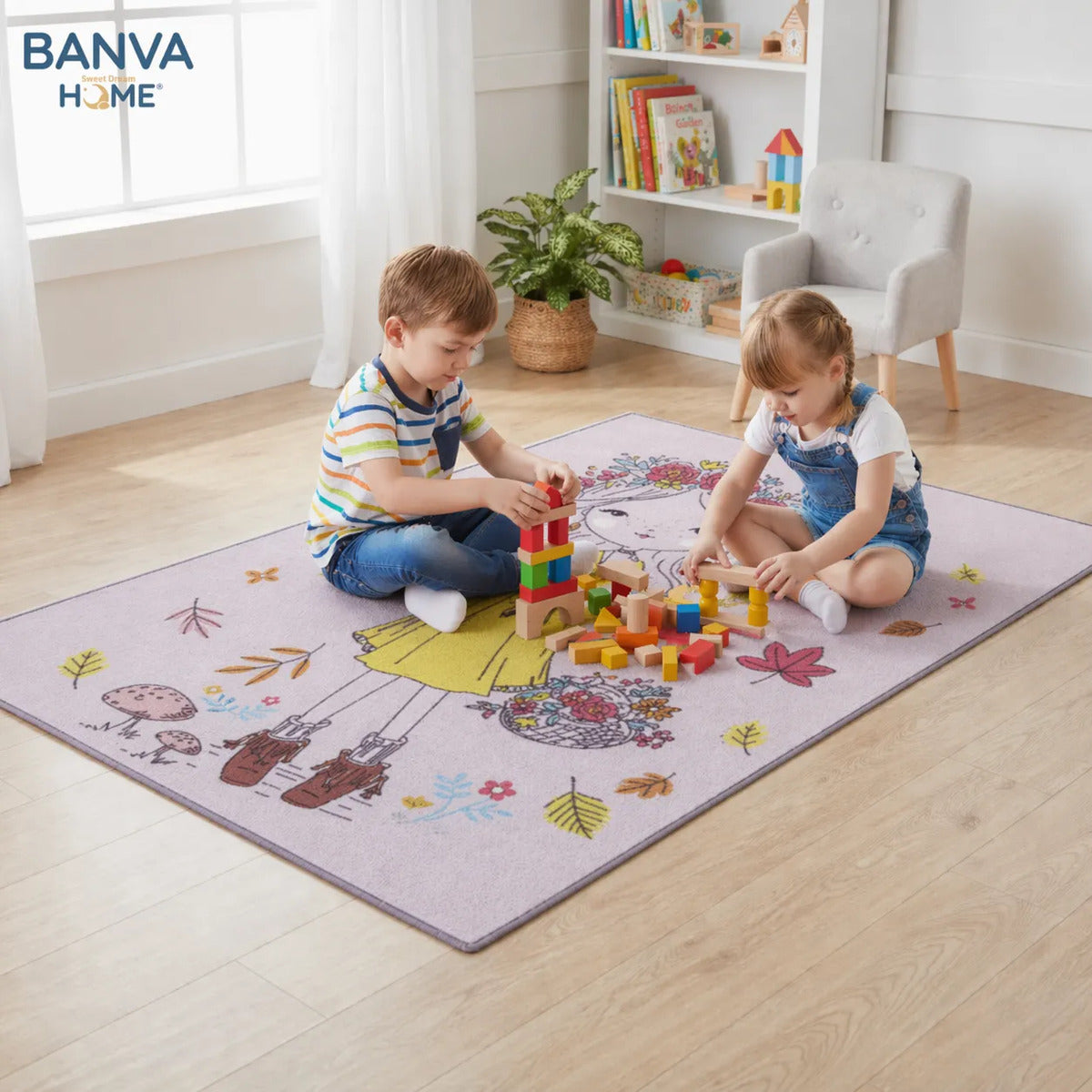 Alfombra Infantil Estampado Chic