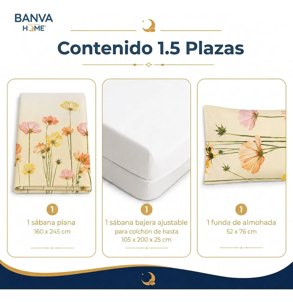 Juego Sábana Illusions 144 Hilos Liso 1.5 Plazas Mosa
