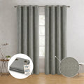Set Cortinas Black Out Liso Gris Oscuro 140x220