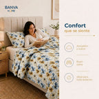 Quilt Breda 1.5 Plazas Celeste