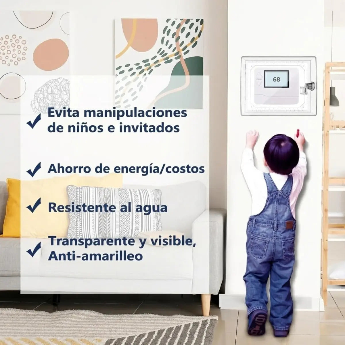 Caja Protector Termostato Universal Banva Cobertor Con Llave