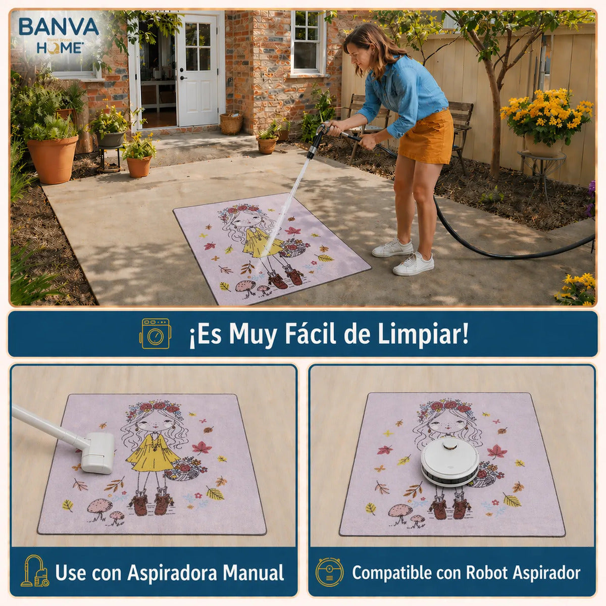 Alfombra Infantil Estampado Chic