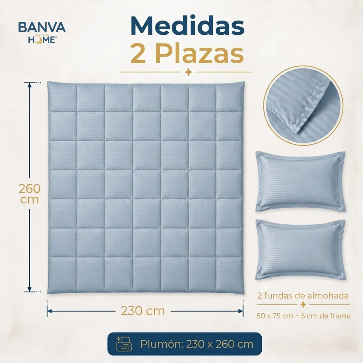 Plumón Valencia Embossed Sky 2 Plazas