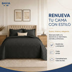Quilt Atenas 1.5 Plazas Negro