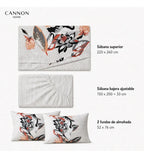 Juego Sábana Cannon 200 Hilos Abbys 2 Plazas Estampado