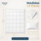Plumón Valencia Embossed Blanco 1.5 Plazas