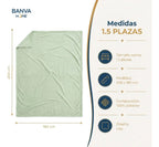 Frazada Illusions Flannel Liso 1.5 Plazas Verde Olivo 500gr