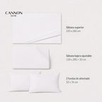 Juego Sábana Cannon 200 Hilos Sanke 2 Plazas Estampado