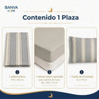 Juego Sábana Illusions 144 Hilos Liso 1 Plaza Kenof