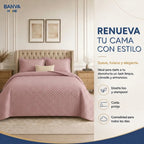 Quilt Atenas 1.5 Plazas Rosa