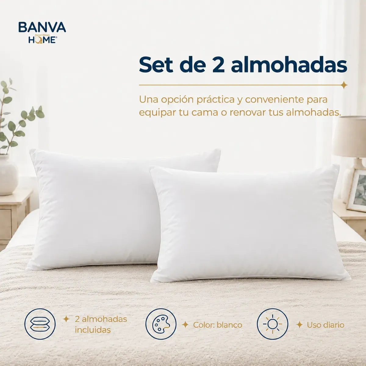 Almohada Illusions Blanco 50x70