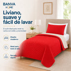 Quilt Bicolor 1.5 Plazas Red