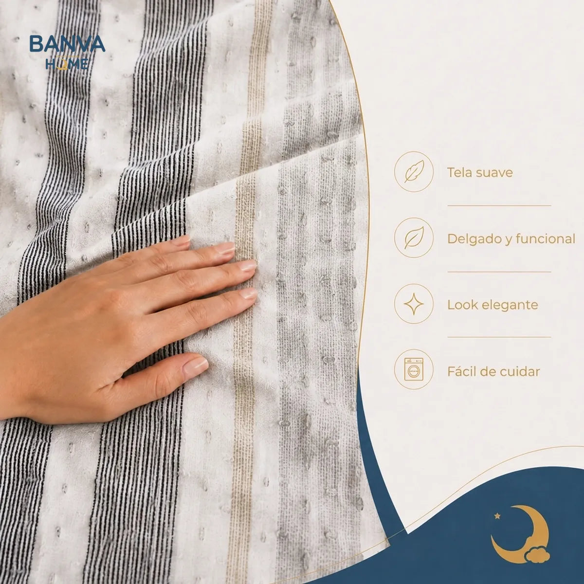Quilt Breda King Gris