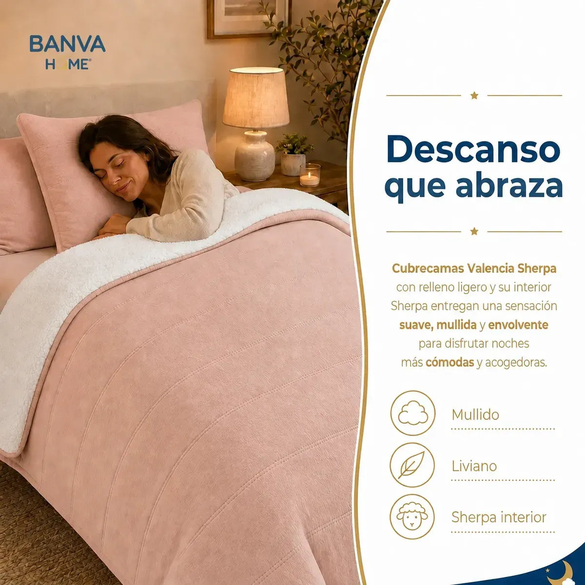 Quilt Sherpa 2 Plazas Rosa