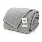 Frazada Illusions Flannel Liso 2 Plazas Gris