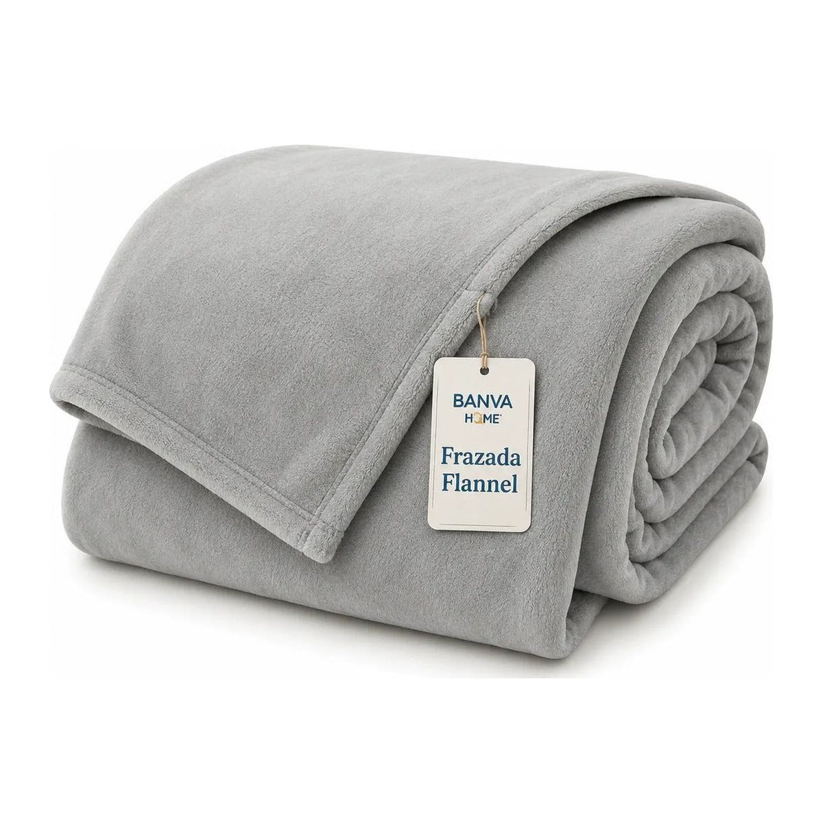 Frazada Illusions Flannel Liso 2 Plazas Gris