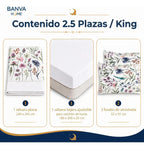 Juego Sábana Illusions 180 Hilos Buket King