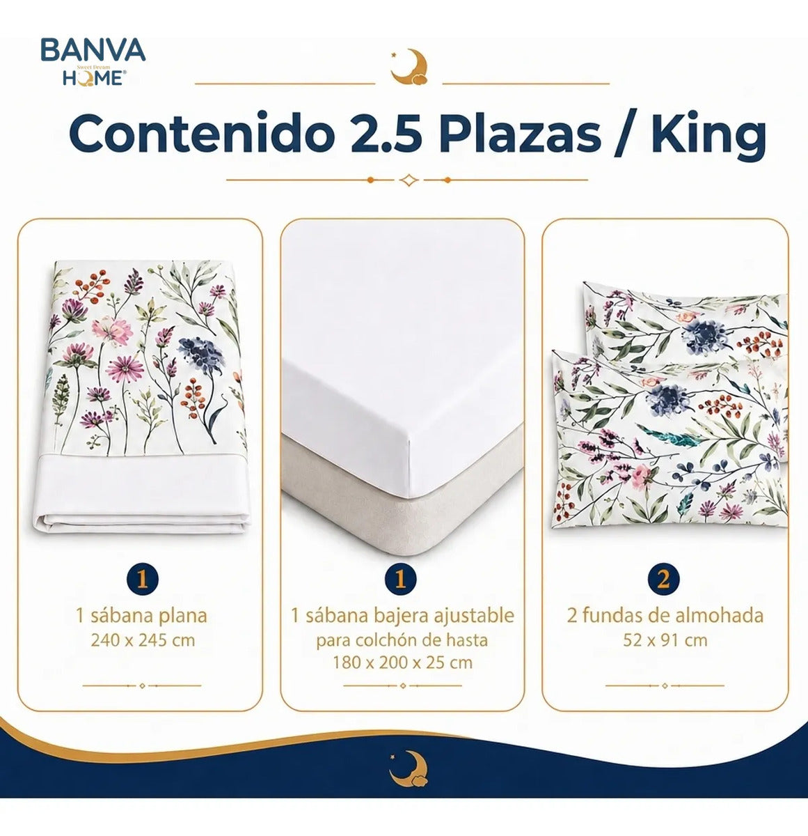 Juego Sábana Illusions 180 Hilos Buket King