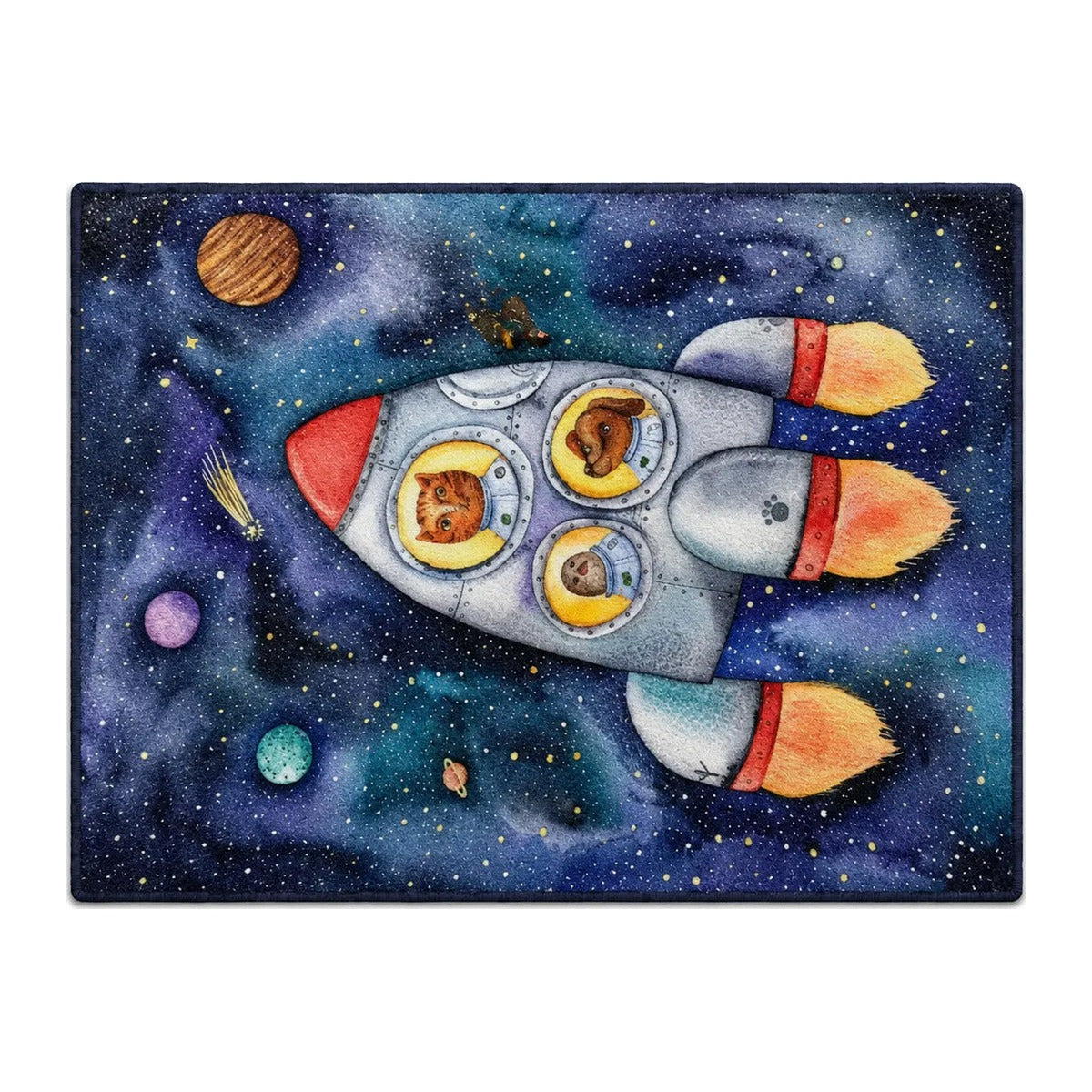 Alfombra Infantil Estampado Galaxy