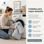 Juego 4 Toalla American Family Gris 400gr
