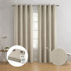 Set Cortinas Black Out Liso Perla 140x220