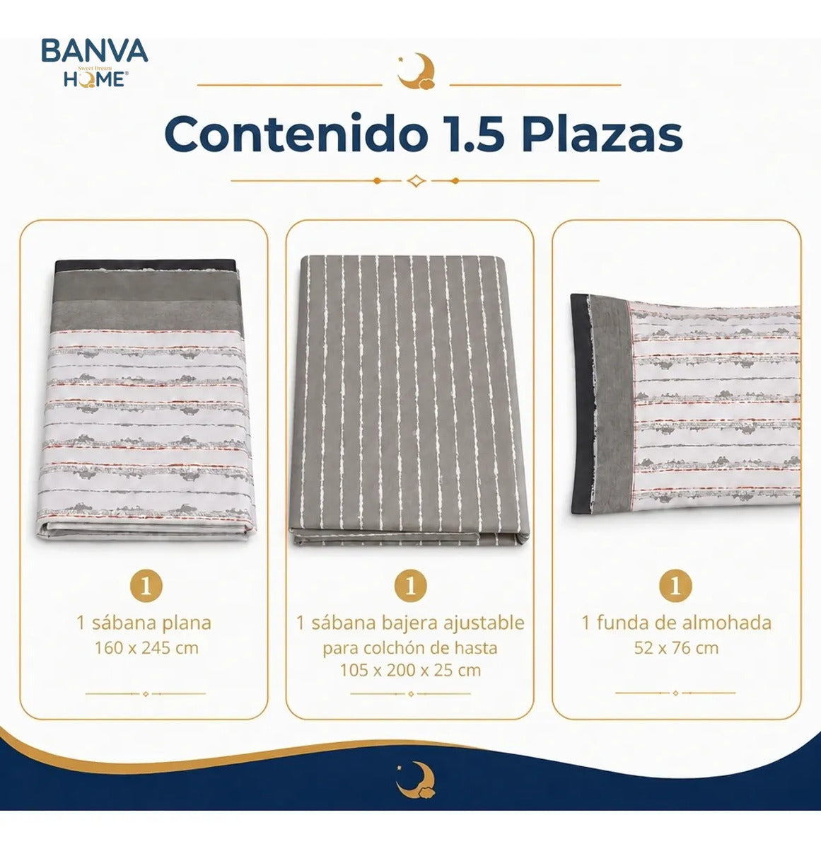 Juego Sábana Illusions 180 Hilos Golet 1.5 Plazas