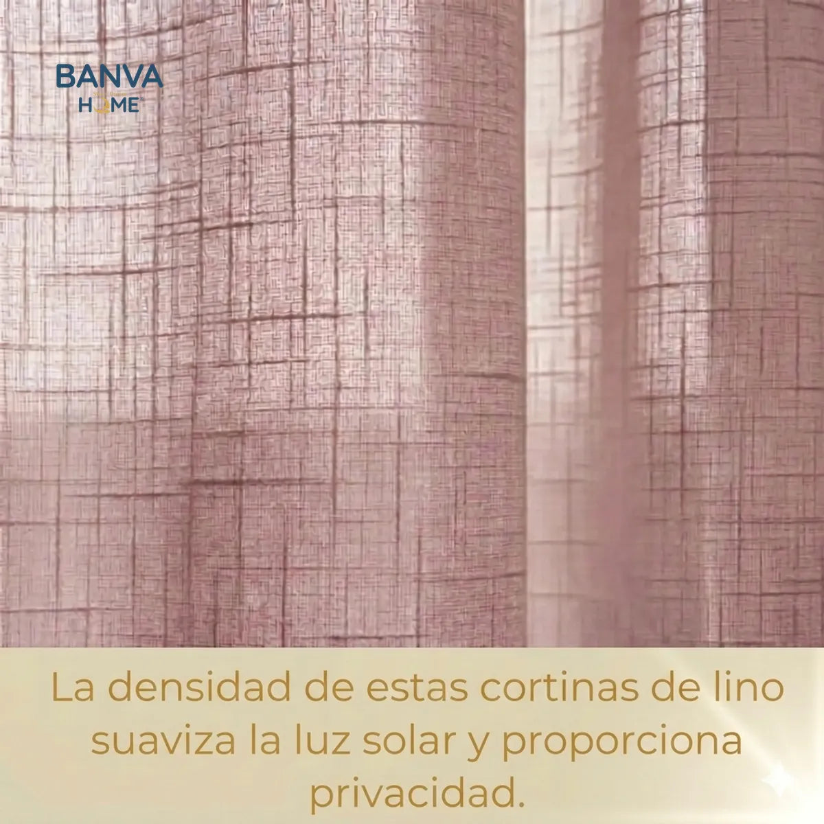Set Cortinas Velo Lino Liso Café