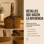 Bolso Matero Café 2 Compartimientos Chico