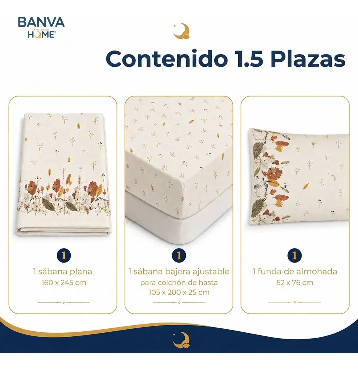 Juego Sábana Illusions 180 Hilos Gul 1.5 Plazas