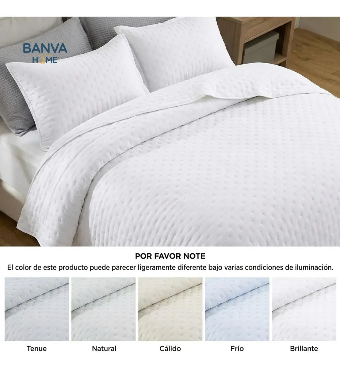 Quilt Roma Súper King Blanco