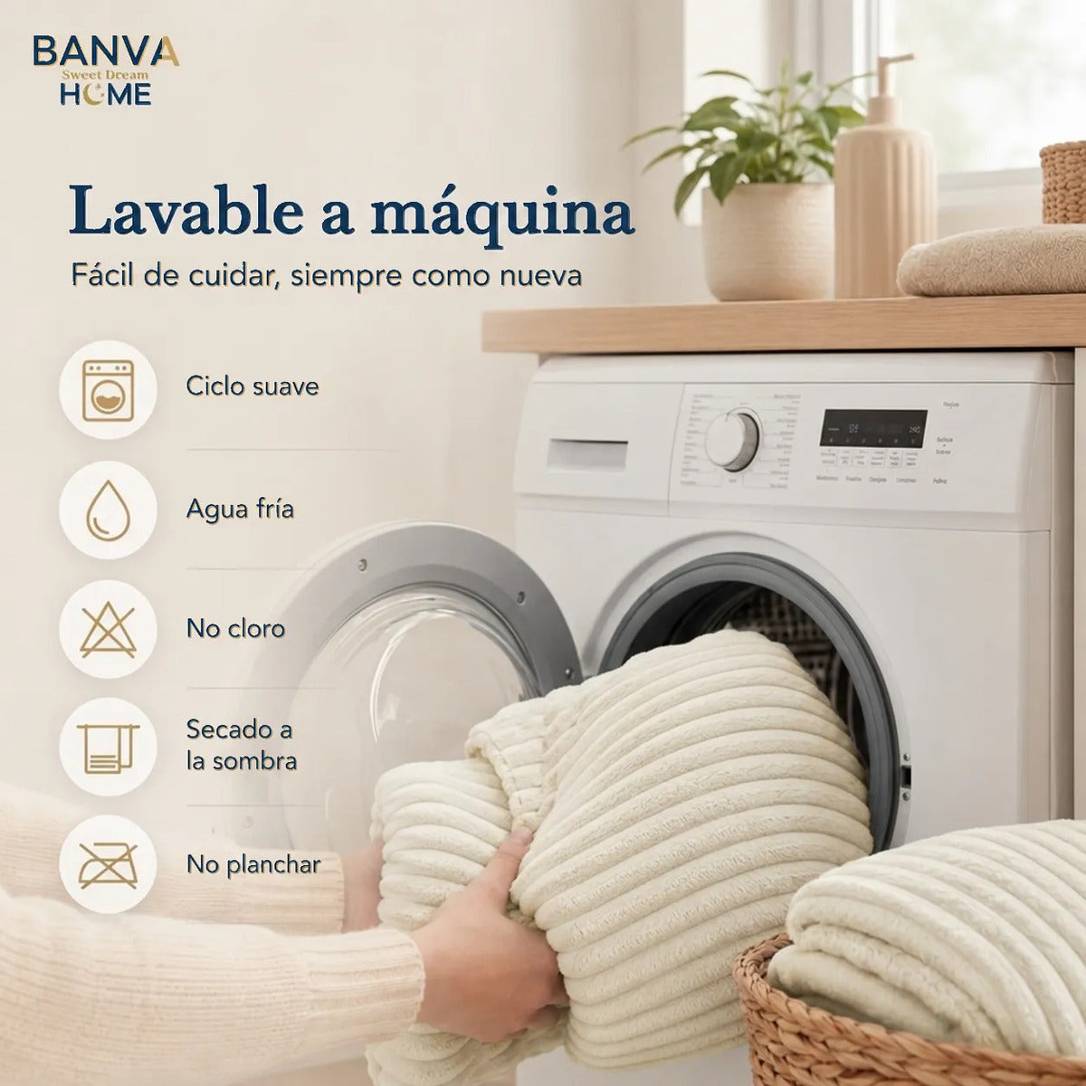Manta Illusions Flannel Relieve Crema 150x130 500gr
