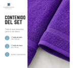 Juego Toalla American Family Violeta 350gr