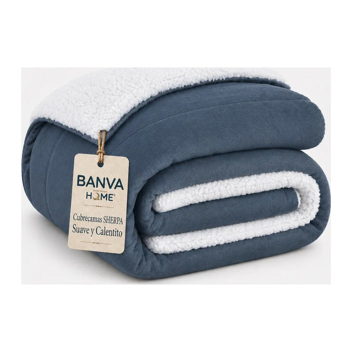 Quilt Sherpa King Azul