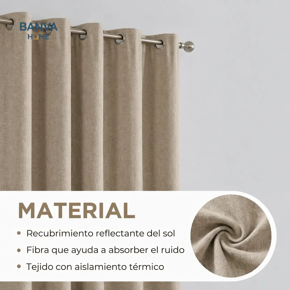 Set Cortinas Black Out Liso Moka 140x220