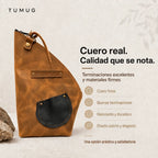 Yerbero Mate Tumug Cuero Porta Yerba 300 Gr Resistente Café
