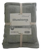 Juego 4 Toalla Illusions Sage 400gr